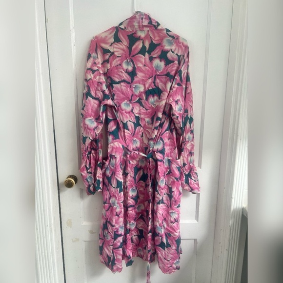 Paradise Found Hawaiian Floral Robe Size L - Picture 4 of 4